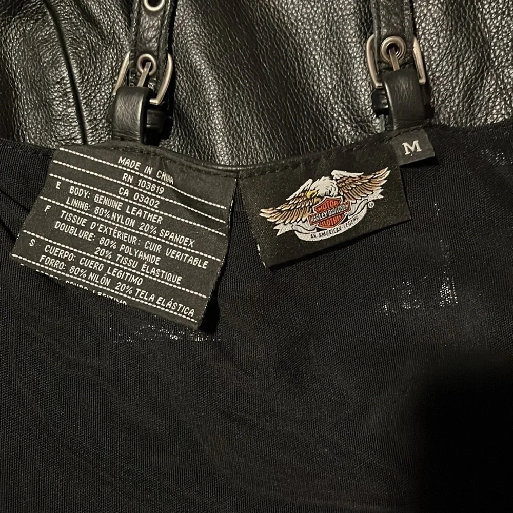 Harley-Davidson Black Leather Tank Top - Picture 4 of 7